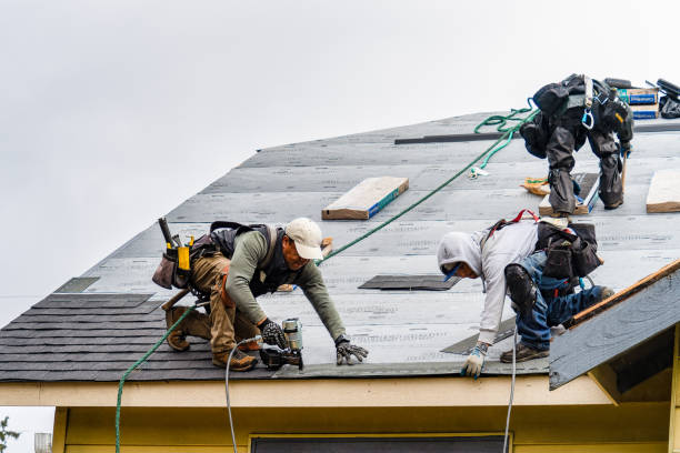 Professional Emergency Roof Repair technician working in Bella Vista, CA